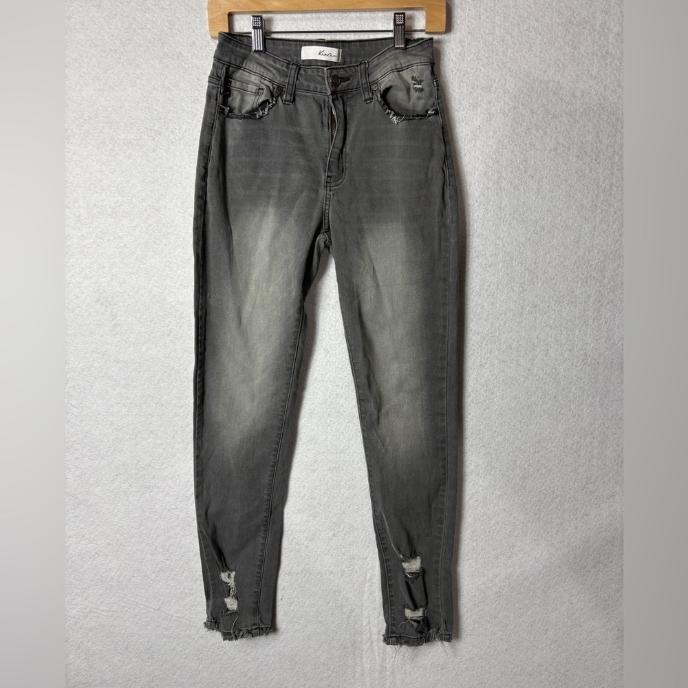 Kancan Grey Distressed Jeans Size 7